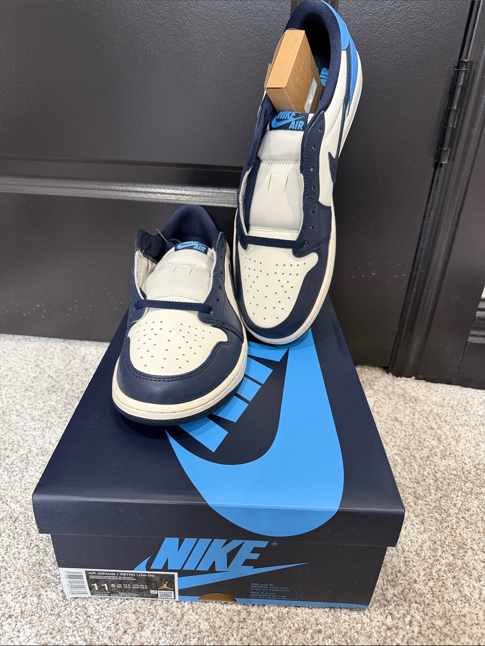 Nike Air Jordan 1 retro low university blue sail Carolina